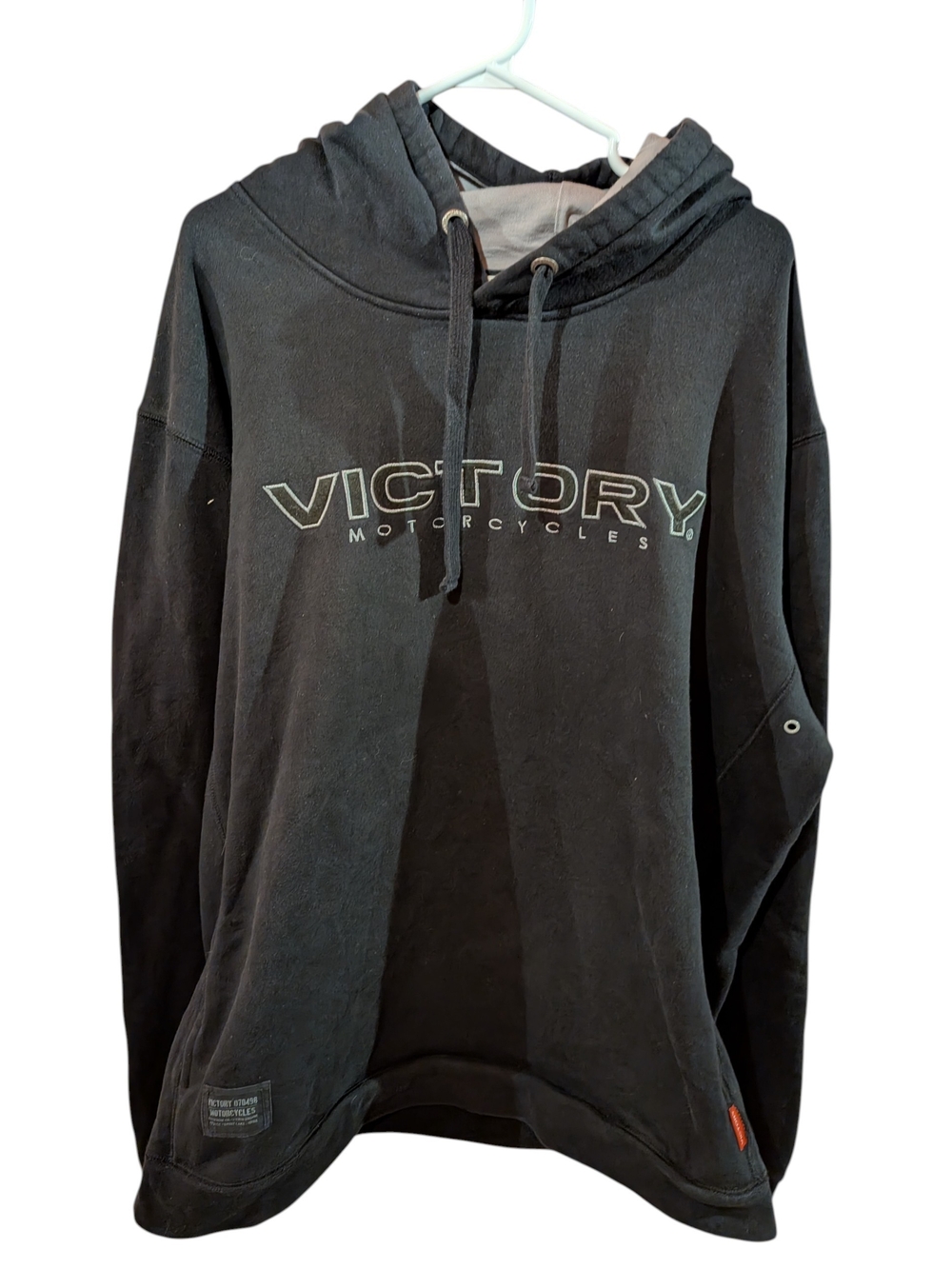 Vintage Victory Usa Motocycle Black Pullover Hoodie - Men's